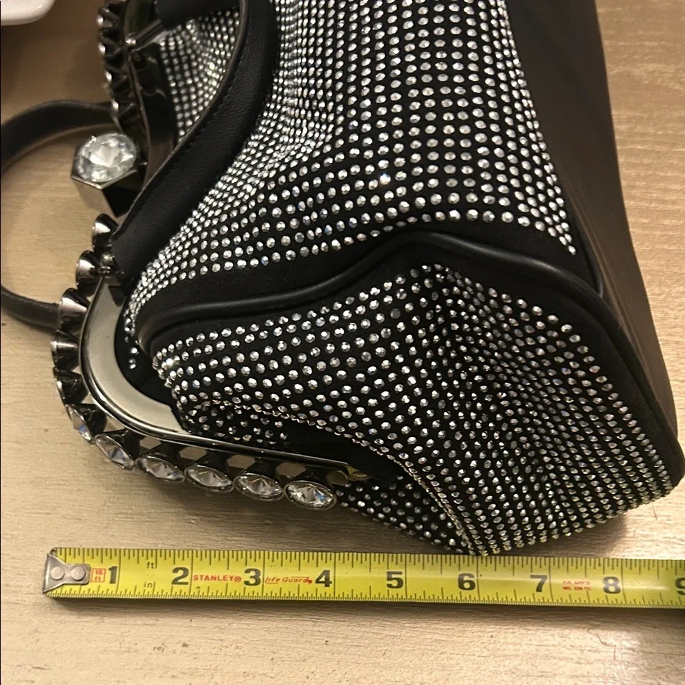 Chic Black and Silver Studded Satchel - Picture 7 of 7